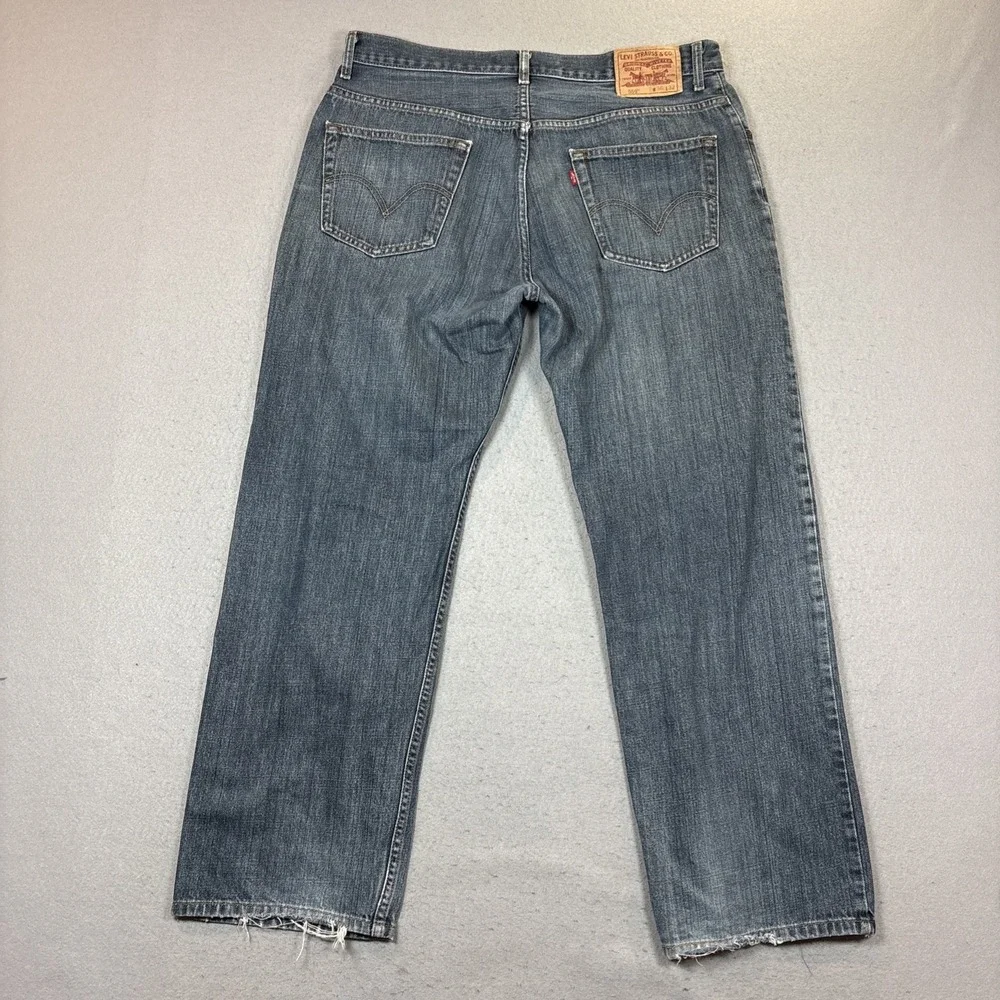 Levis 559 Relaxed Straight Leg Jeans Mens 36x32 Light Wash Blue Denim‎ Baggy Y2K